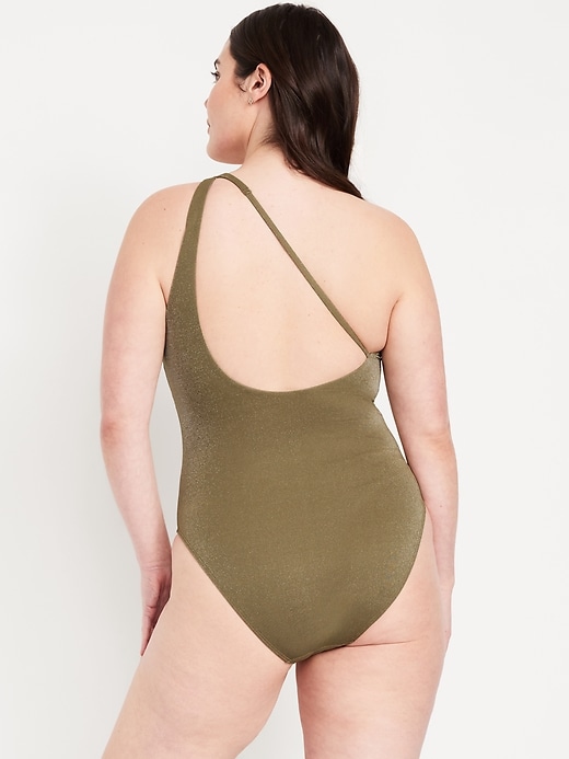 Image number 6 showing, One-Shoulder Shine Swimsuit