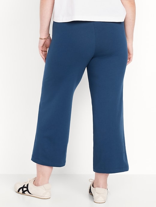 Image number 6 showing, High-Waisted Wide-Leg Crop Leggings