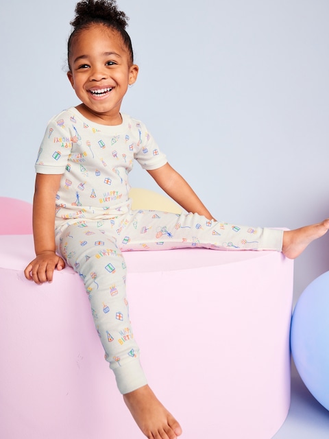 Birthday Snug-Fit Printed Pajama Set for Toddler & Baby - Multi