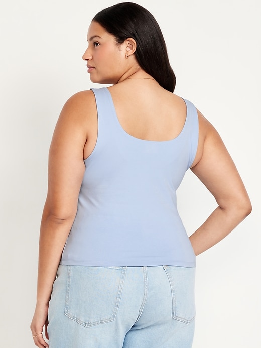 Image number 8 showing, Double-Layer Scoop-Neck Tank Top
