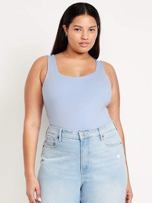 Image number 7 showing, Double-Layer Scoop-Neck Tank Top