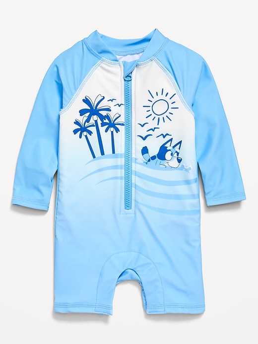 View large product image 1 of 1. Bluey™ Swim Rashguard Bodysuit for Baby