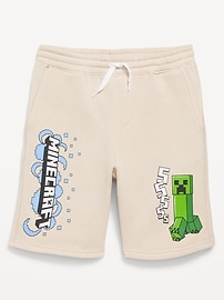 View large product image 4 of 5. Minecraft™ Knee Length Fleece Jogger Shorts for Boys