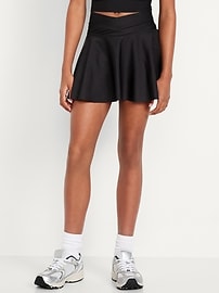 View large product image 3 of 5. High-Waisted Crossover PowerSoft Skort for Girls