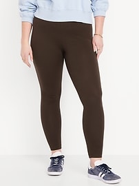 View large product image 5 of 8. High-Waisted Jersey Ankle Leggings