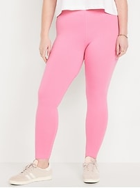 View large product image 5 of 8. High-Waisted Jersey Ankle Leggings