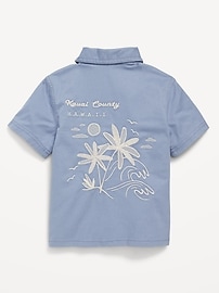 Image number 2 showing, Short-Sleeve Embroidered Pocket Shirt for Toddler Boys