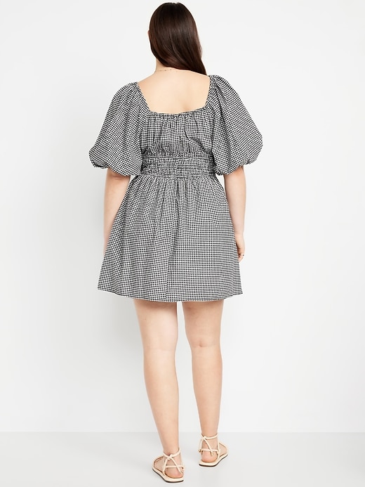 Image number 5 showing, Waist-Defined Mini Gingham Dress