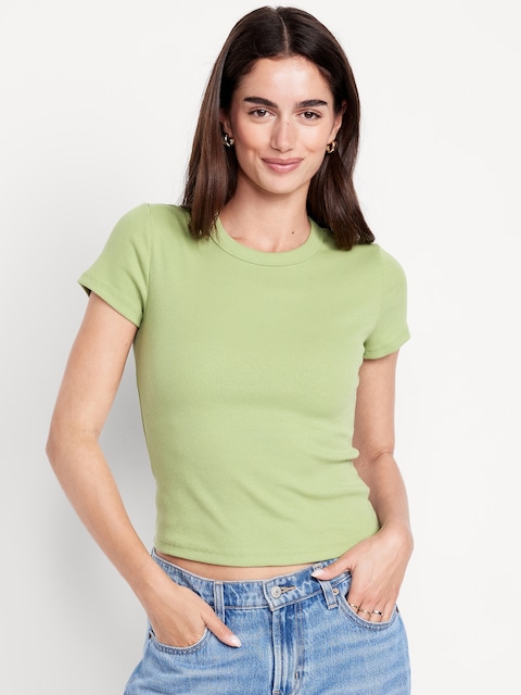 Snug Crop T-Shirt - Green
