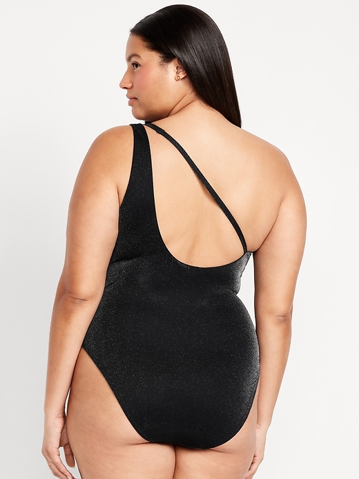 Image number 8 showing, One-Shoulder Shine Swimsuit