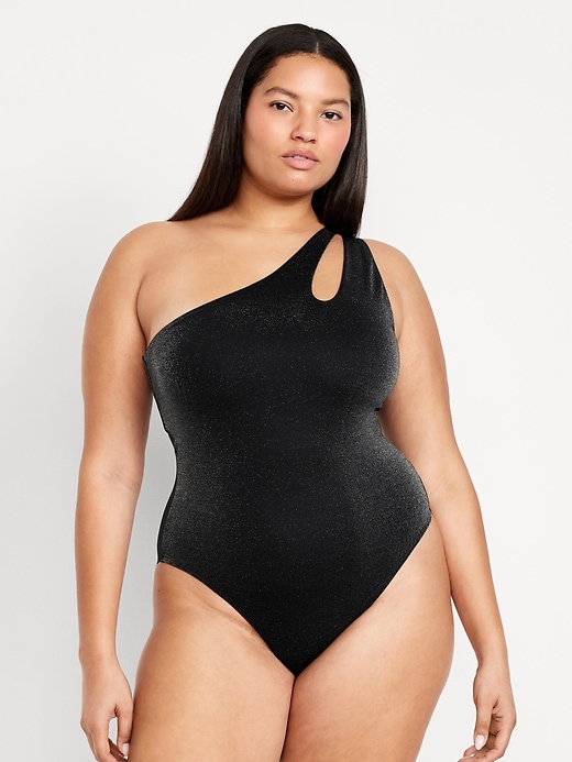 Image number 7 showing, One-Shoulder Shine Swimsuit