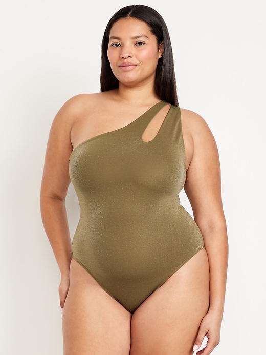 Image number 7 showing, One-Shoulder Shine Swimsuit