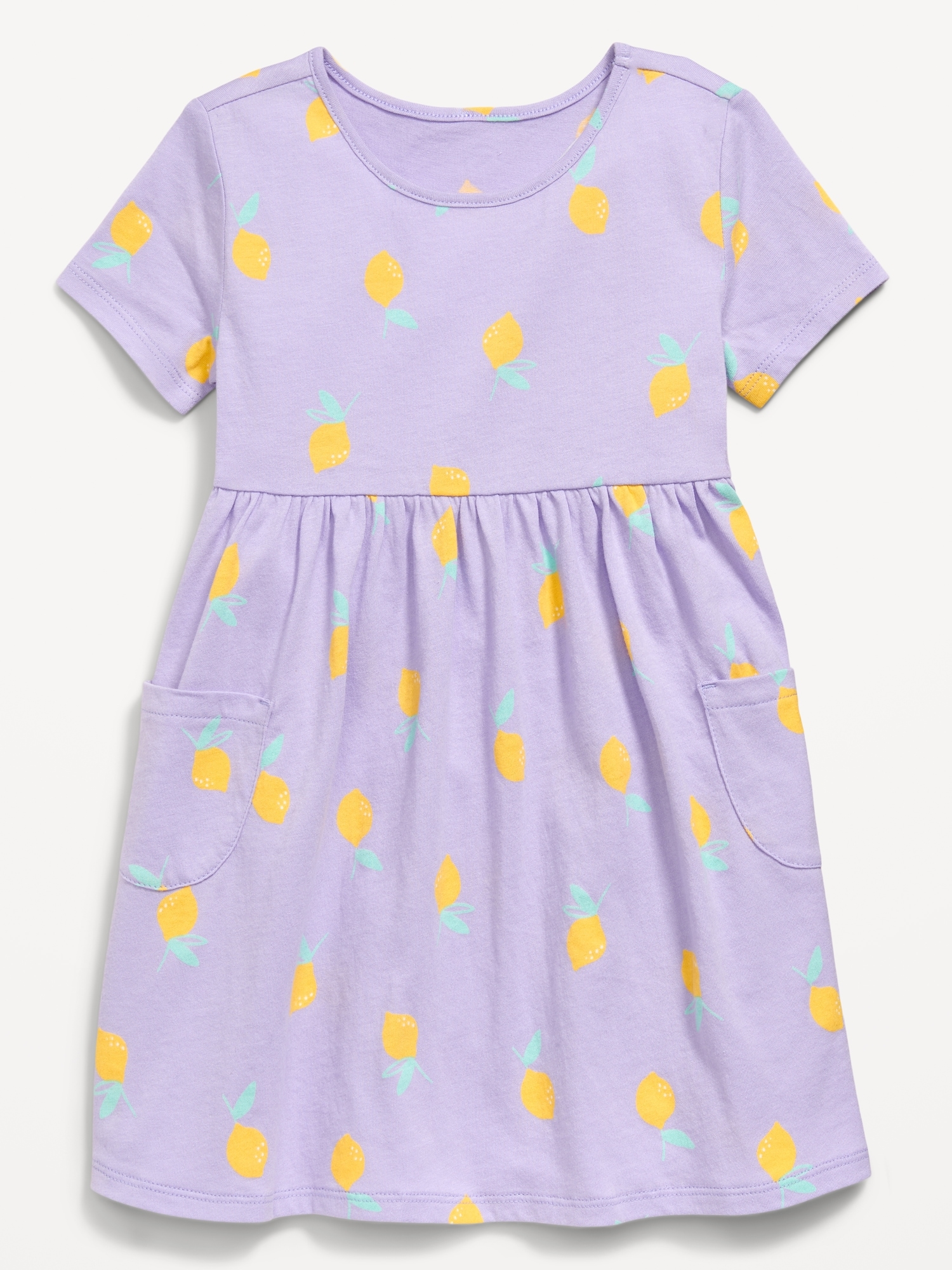 Printed Jersey-Knit Short-Sleeve Dress for Toddler Girls