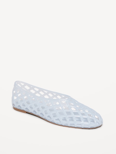 Ballerines gélifiées à motif de treillis