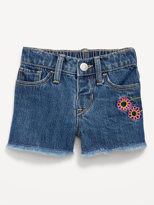 View large product image 1 of 2. Frayed-Hem Jean Shorts for Baby