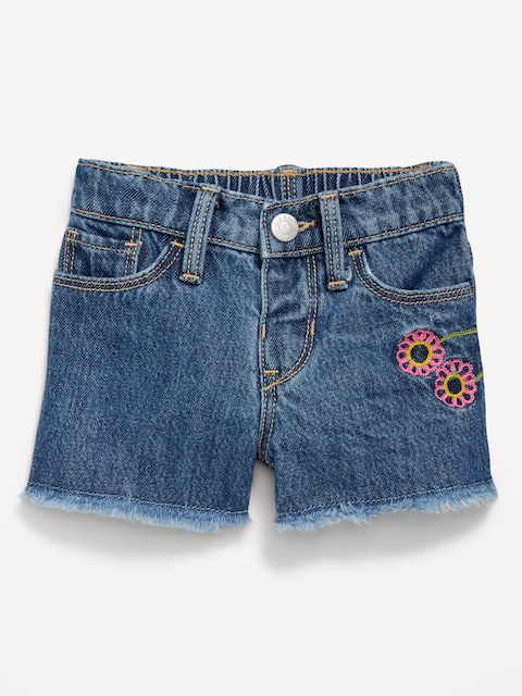 Frayed-Hem Jean Shorts for Baby