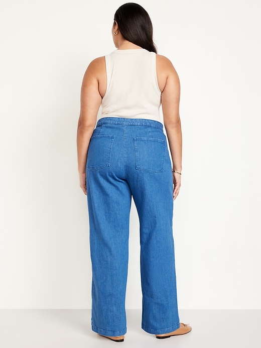 Image number 7 showing, Extra High-Waisted Mariner Wide-Leg Jeans