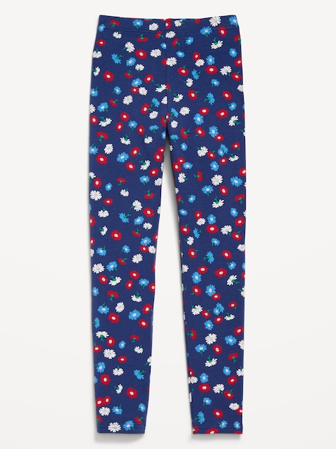 Printed Leggings for Girls - Blue