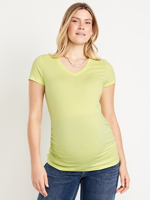 Image number 1 showing, Maternity V-Neck T-Shirt