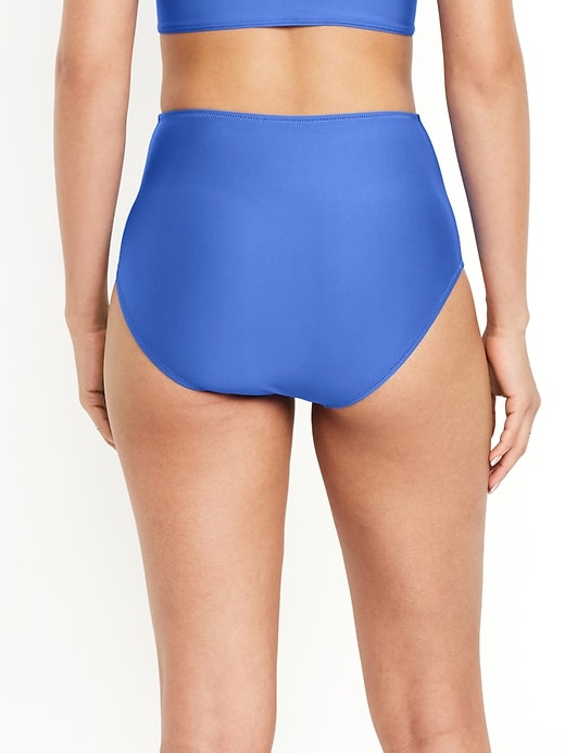 Image number 2 showing, Matte High-Waisted Bikini Swim Bottoms