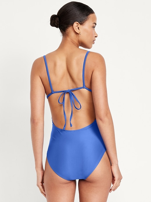 Image number 2 showing, Matte Cutout Back One-Piece Swimsuit