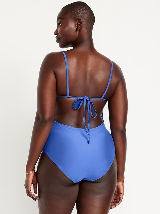 Image number 6 showing, Matte Cutout Back One-Piece Swimsuit