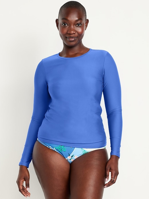 Image number 5 showing, Long-Sleeve Matte Rashguard Swim Top