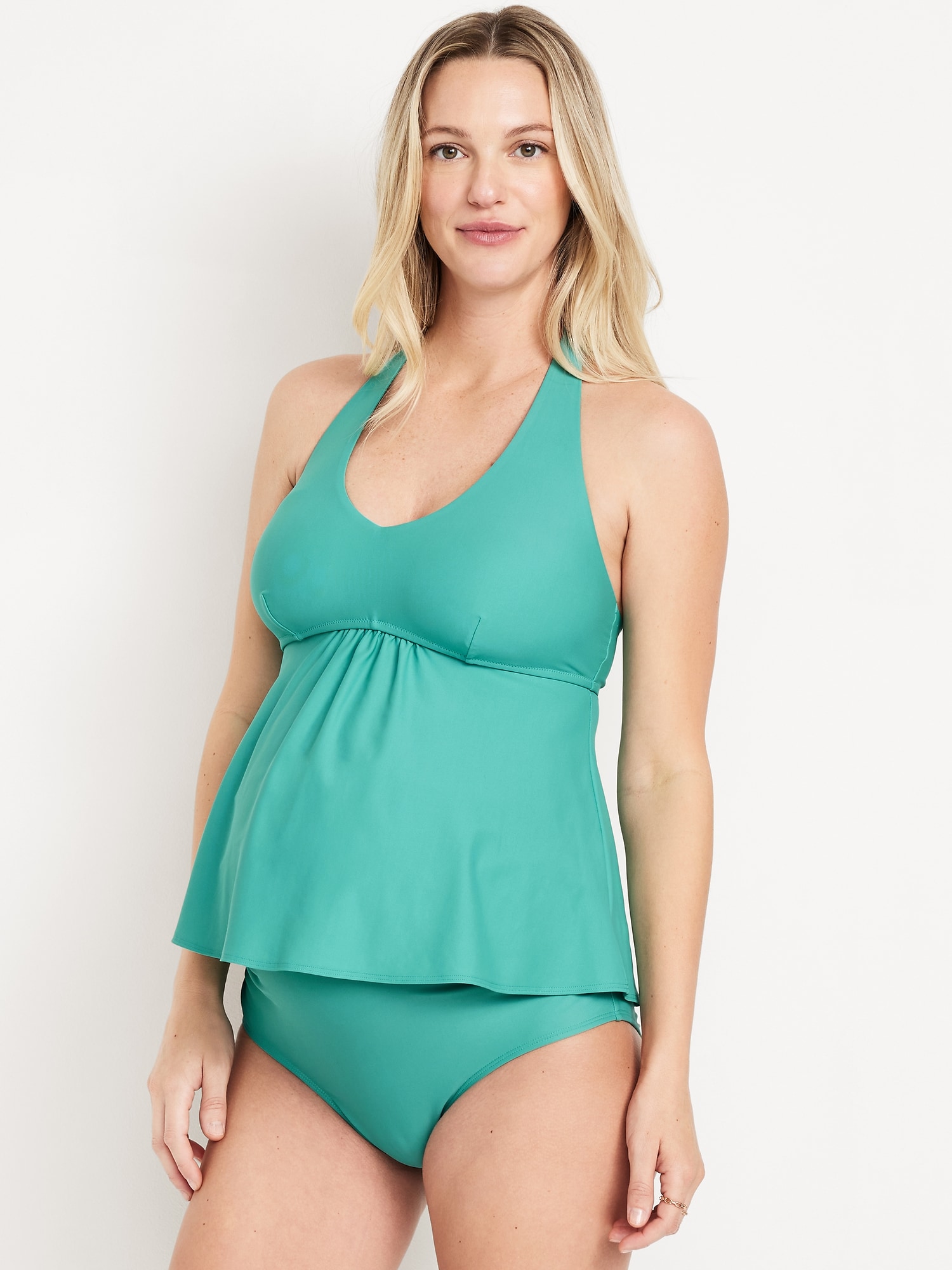 Maternity Halter Tankini Swim Top