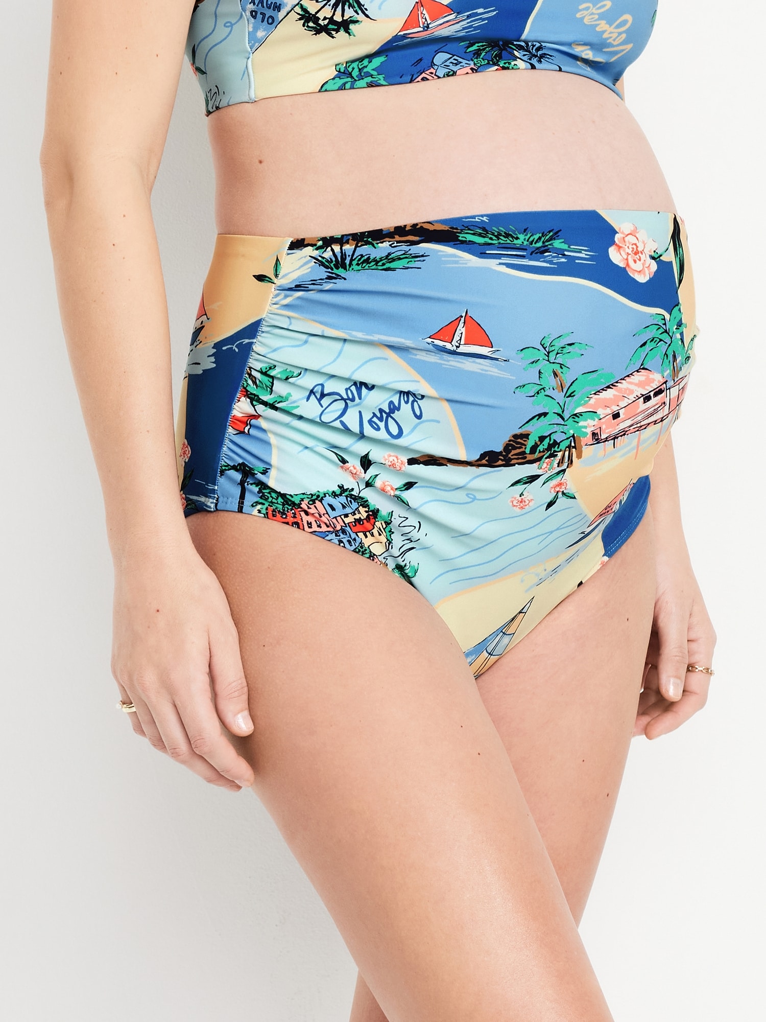 Maternity High-Waisted Swim Bottoms