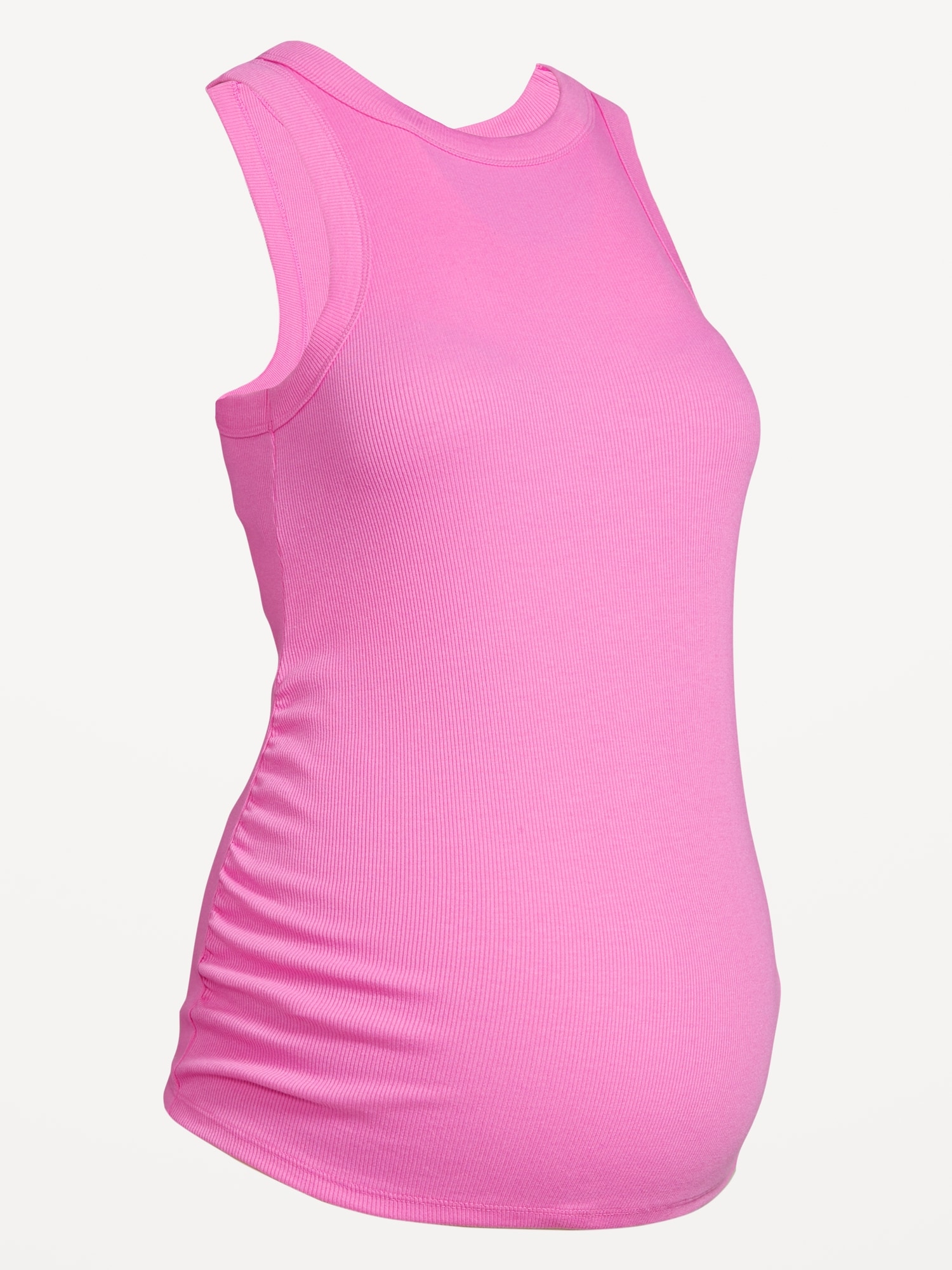 Maternity High-Neck Ribbed Tank Top