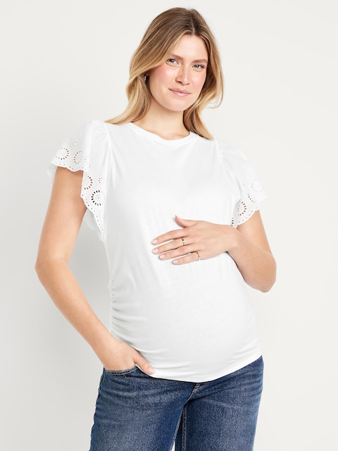 Maternity EveryWear Flutter Sleeve Top