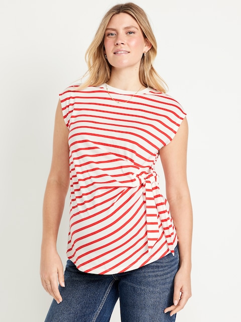 Maternity EveryWear Side-Tie Top