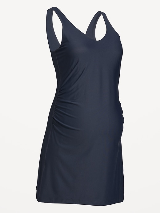 Image number 1 showing, Maternity Sleeveless PowerSoft Mini Skort Dress