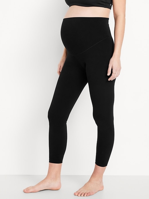 Image number 1 showing, Maternity Full Panel StudioSmooth 7/8 Leggings