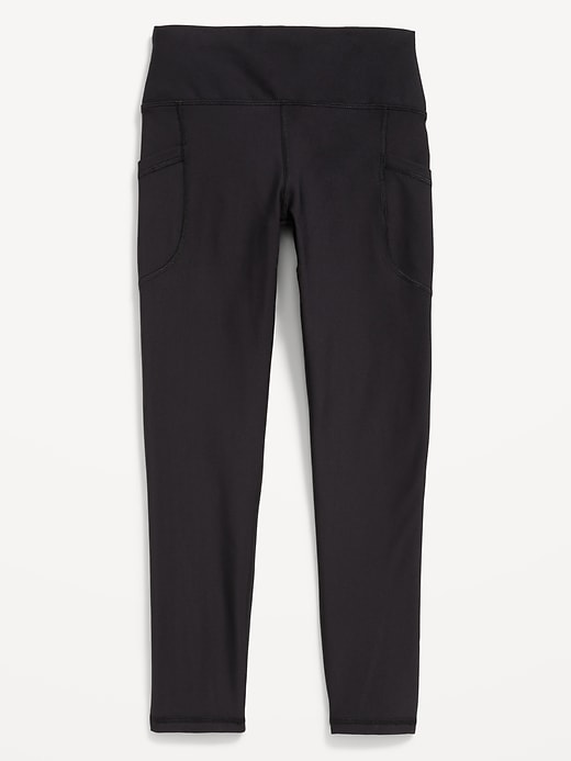 Image number 5 showing, High-Waisted PowerSoft 7/8-Length Side-Pocket Leggings for Girls