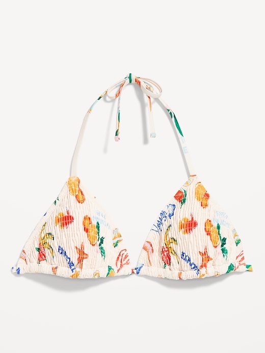 Image number 4 showing, Textured Triangle String Bikini Swim Top