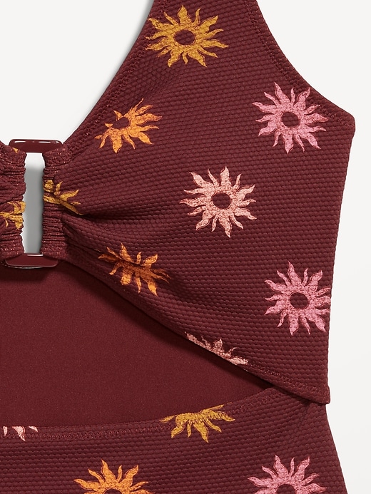 Image number 9 showing, Textured One-Piece Cut-Out Swimsuit