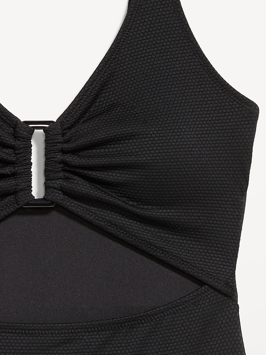 Image number 9 showing, Textured One-Piece Cut-Out Swimsuit