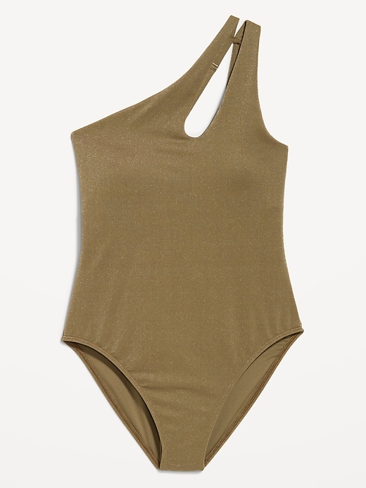 Image number 4 showing, One-Shoulder Shine Swimsuit