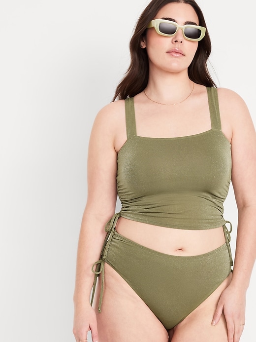 Image number 3 showing, Ruched Longline Swim Top