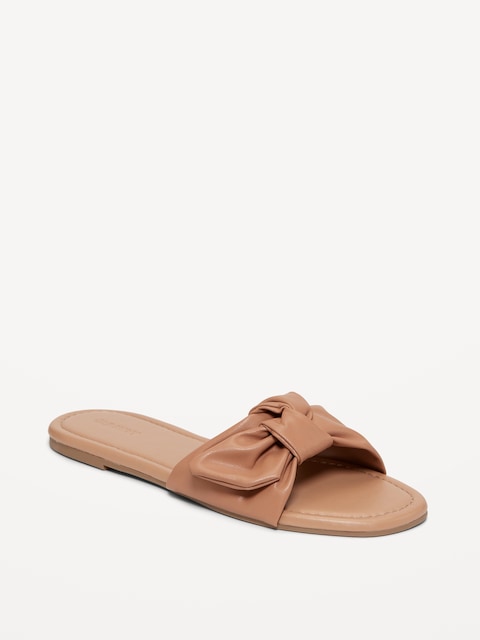 Knotted Slide Sandals for Women