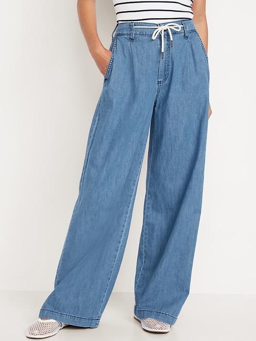 Image number 2 showing, High-Waisted Super Wide-Leg Drapey Jeans