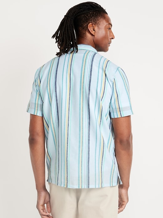 Image number 2 showing, Short-Sleeve Linen-Blend Camp Shirt