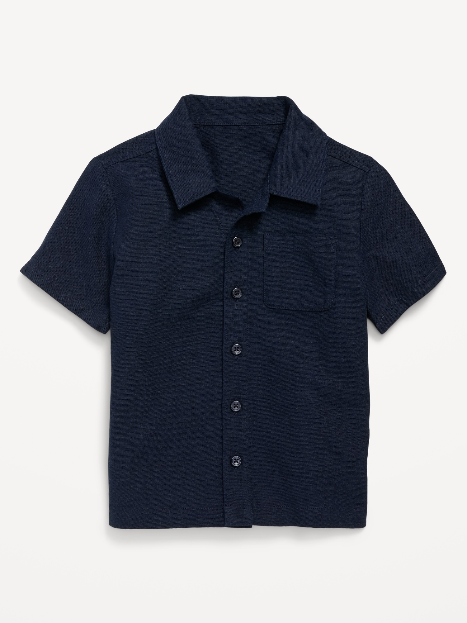Chemise à poche en mélange de lin pour tout-petit garçon