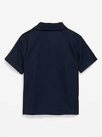 L'image numéro 2 présente Chemise à poche en mélange de lin pour tout-petit garçon