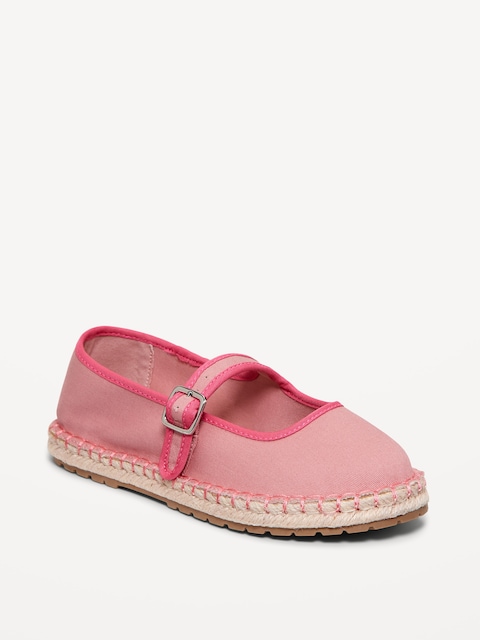 Mary-Jane Espadrille Flats for Girls