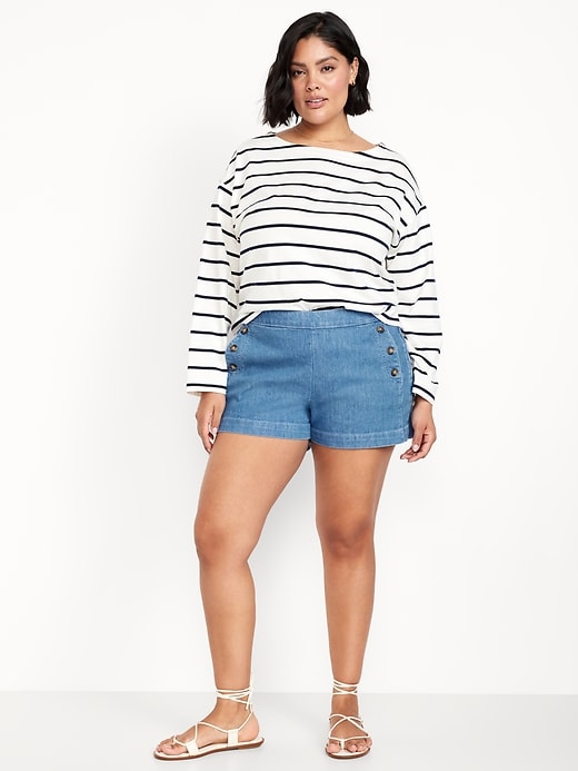 Image number 7 showing, High-Waisted Mariner Shorts -- 3-inch inseam