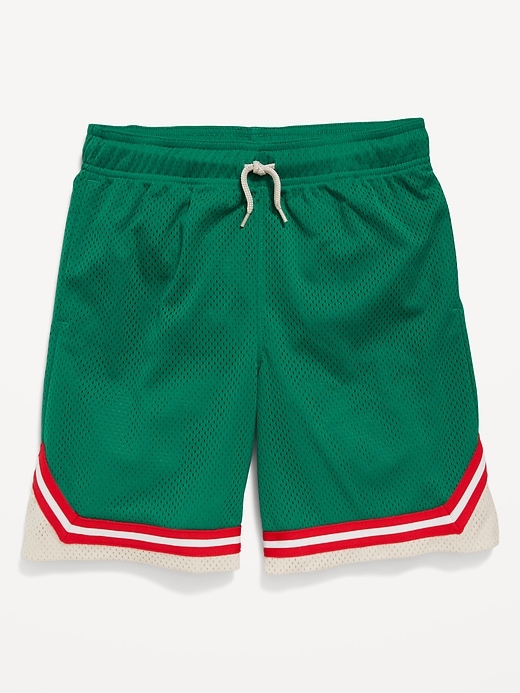 L'image numéro 3 présente Short de basketball en maille, longueur genou pour garçon