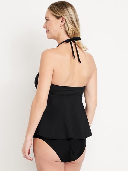 Image number 3 showing, Maternity Halter Tankini Swim Top