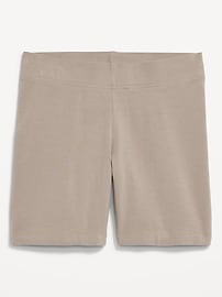 View large product image 3 of 7. High-Waisted Jersey Biker Shorts -- 6-inch inseam